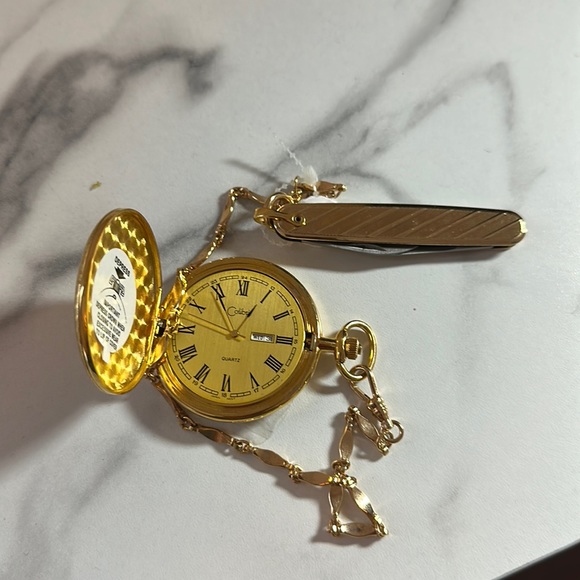 2- Goldtone Pocket watches- colibri and no brand - Picture 16 of 17